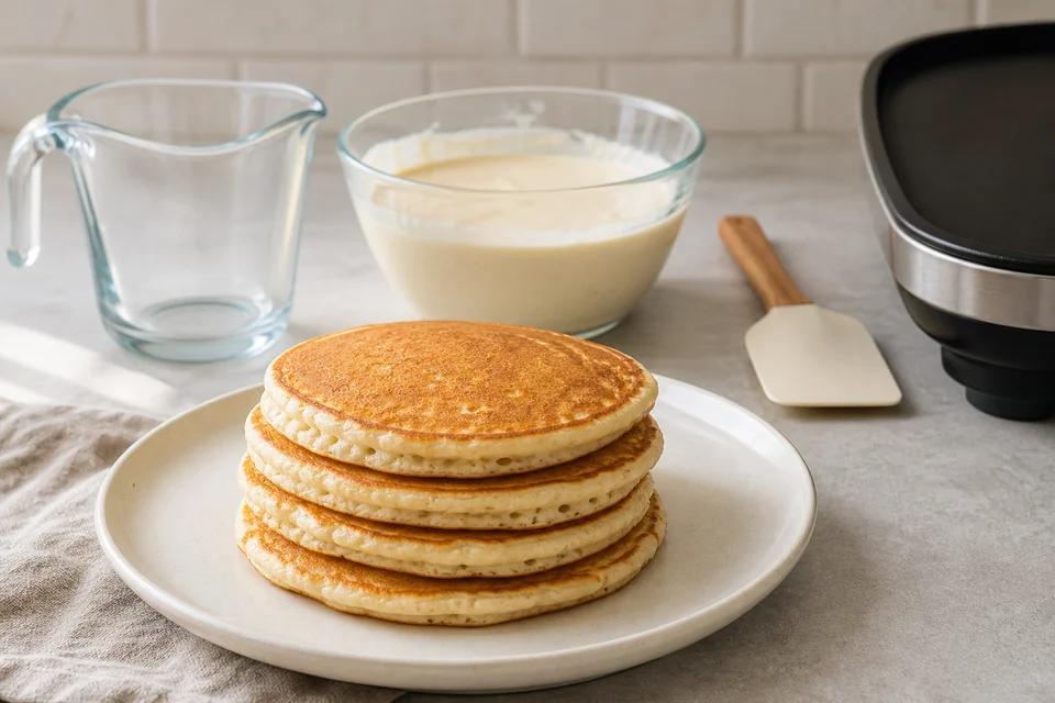 Finished pancake dish illustrating reliable pancake directions