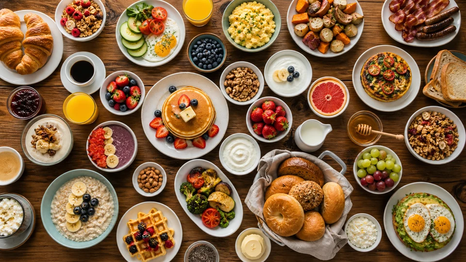 Top 100 breakfast foods prepared for Pancakes World.