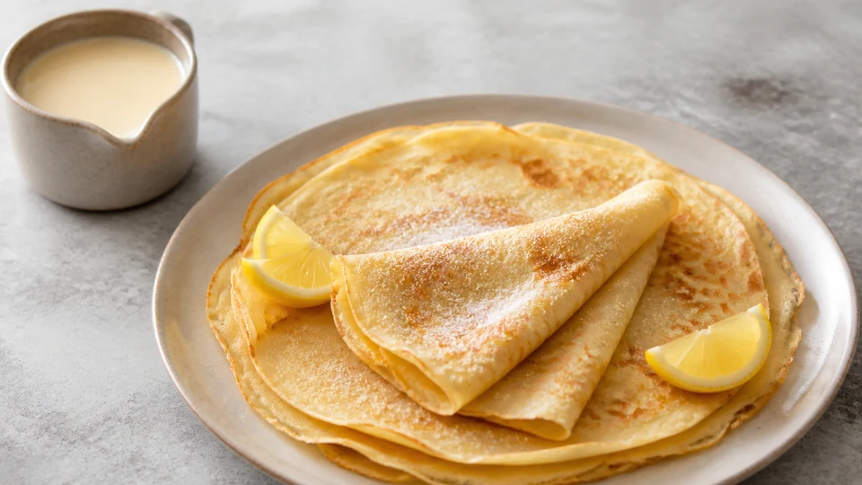 Uk pancake batter prepared for Pancakes World.
