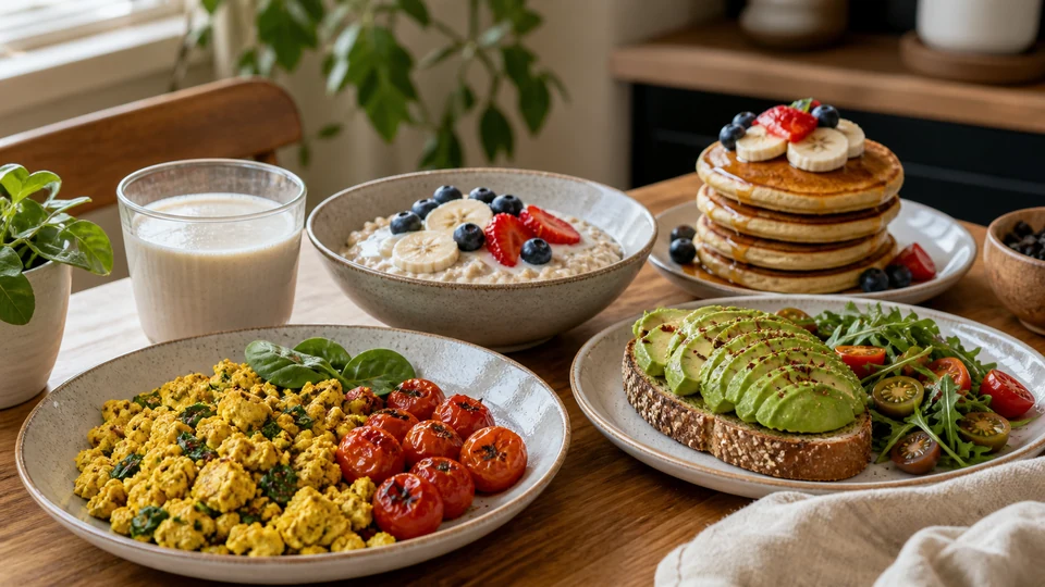 Vegan breakfast recipes prepared for Pancakes World.