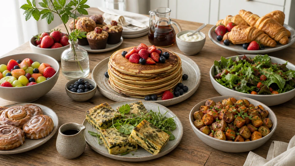Vegan brunch potluck ideas prepared for Pancakes World.