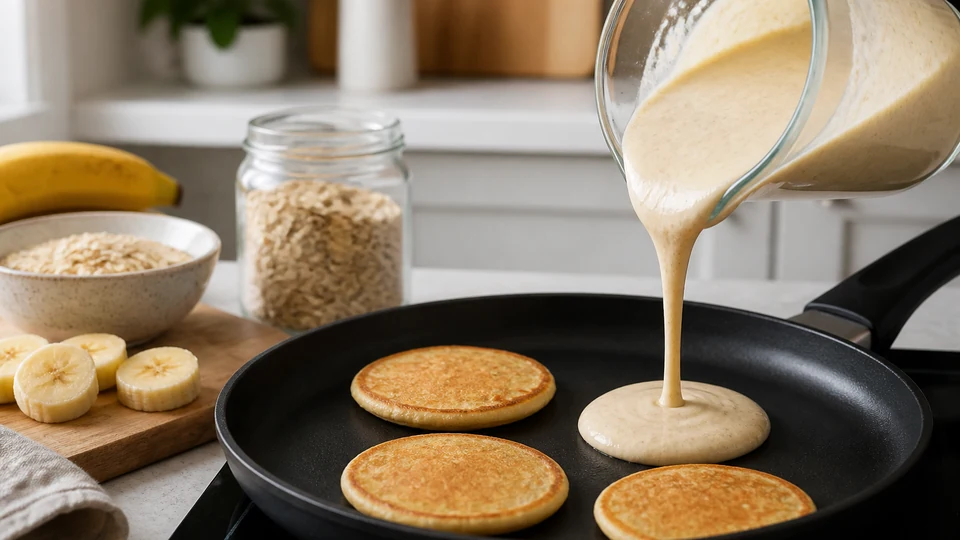 Vegan instant pancake mix prepared for Pancake World.