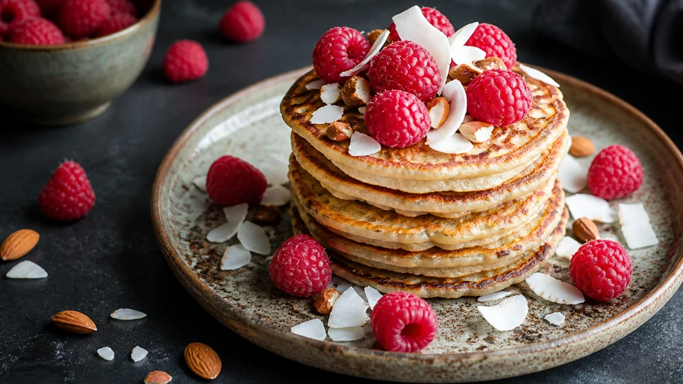 Vegan keto pancake mix prepared for Pancake World.