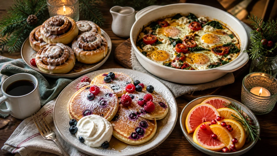 Xmas breakfast ideas prepared for Pancakes World.