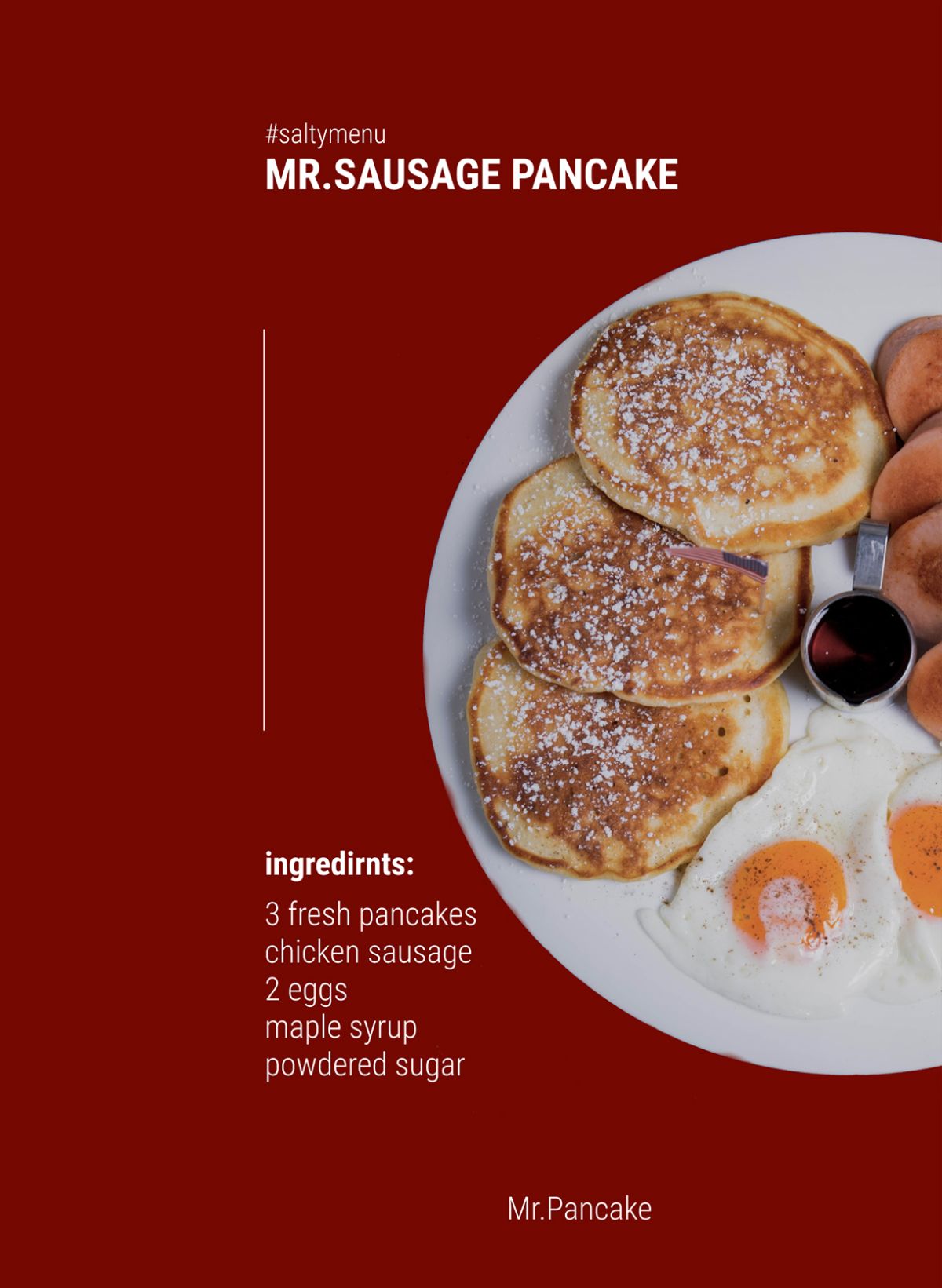 Pancakes Sousage American Breakfast&Lunch&Brunch Munich